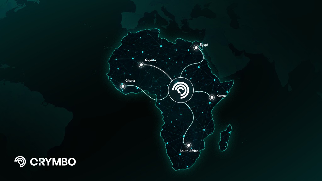 CRYMBO connectivity map across Egypt, Nigeria, Ghana, Kenya, and South Africa